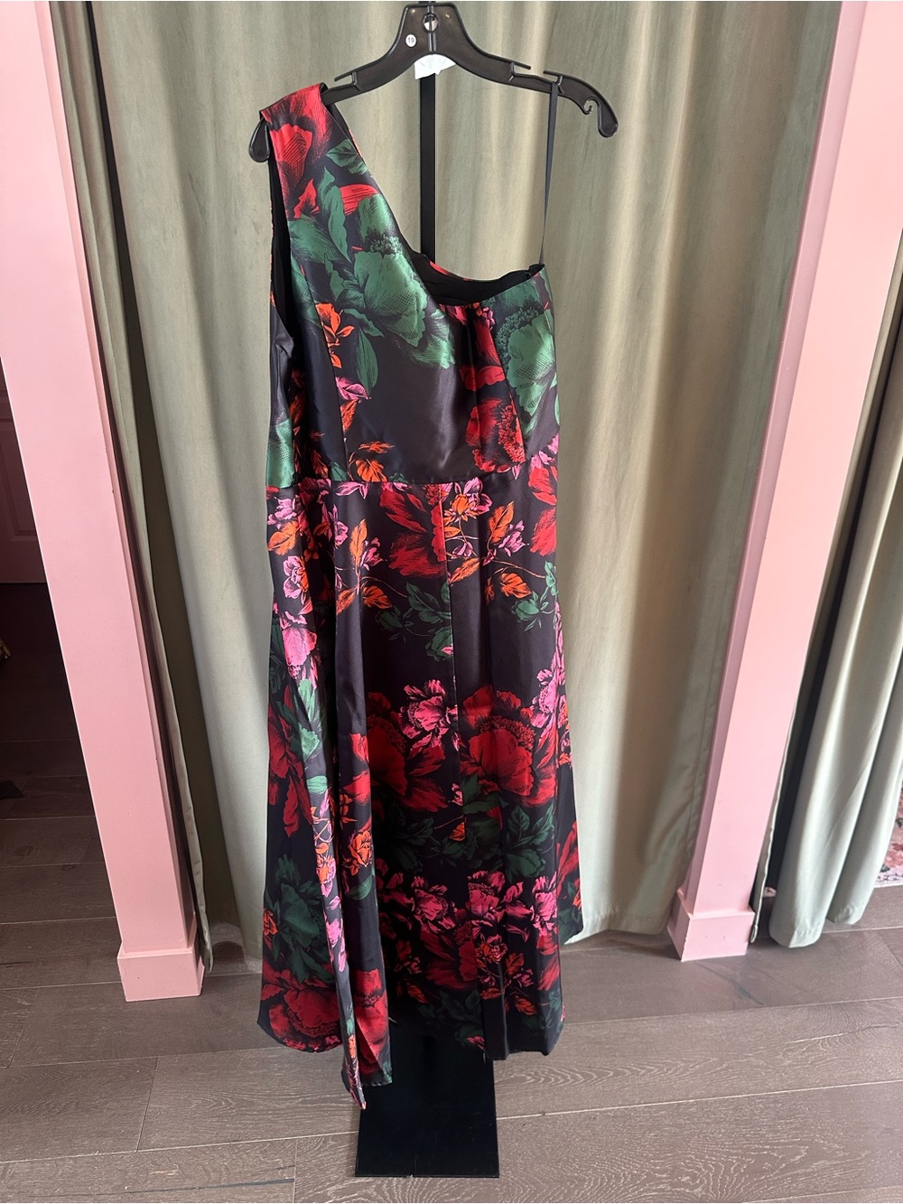 Hutch Cassandra One-Shoulder Black Floral Maxi Dress - Picture 6 of 7